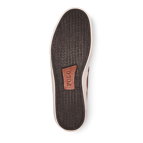 Deep Saddle Tan Sayer Leather Low-Top Sneaker Polo Ralph Lauren 5