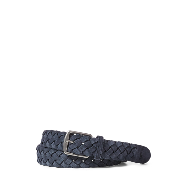 Ceinture tress&eacute;e en daim Polo Ralph Lauren en 1