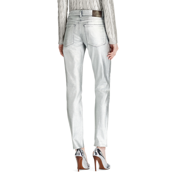 Iced Silver Barton Cotton Skinny Jean Ralph Lauren Collection 6