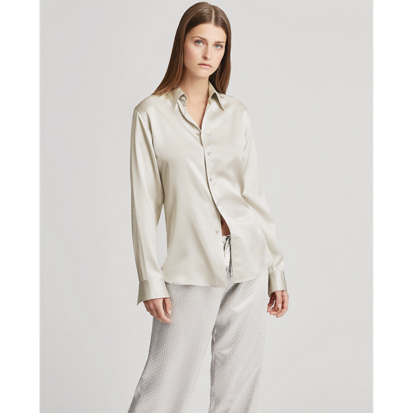 Camicia Bacall in raso Ralph Lauren Collection in 1