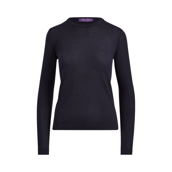 Night Blue Cashmere Crewneck Sweater Ralph Lauren Collection 2
