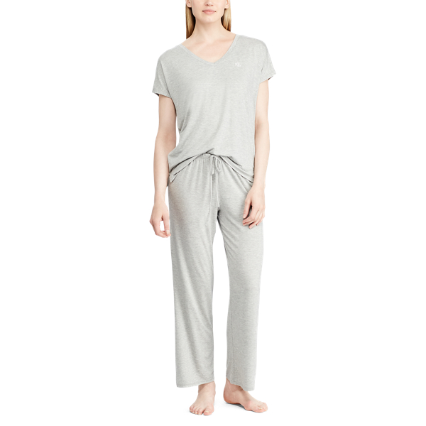 Heather Grey Stretch Modal T-Shirt Lauren 2