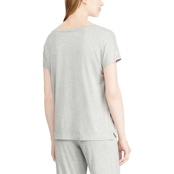 Heather Grey Stretch Modal T-Shirt Lauren 4