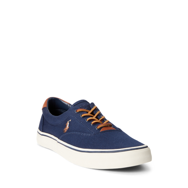Navy Thorton Canvas Low-Top Sneaker Polo Ralph Lauren 3