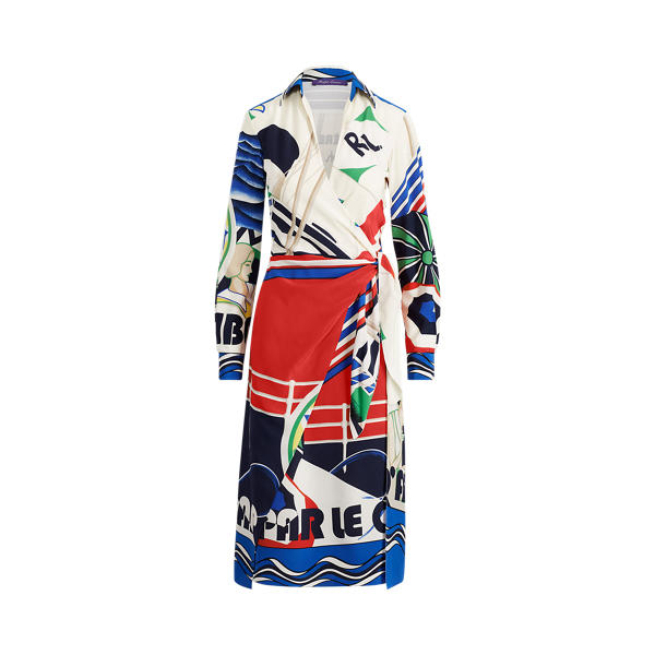 Robe Helaine en cr&ecirc;pe de Chine Ralph Lauren Collection en 1