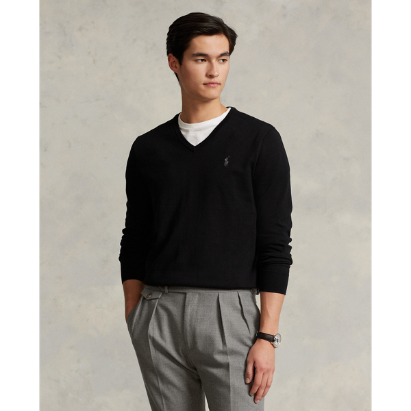 Mens v neck jumper ralph lauren on sale