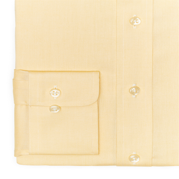 Custom Fit Oxford Shirt Polo Ralph Lauren in Yellow/White 2