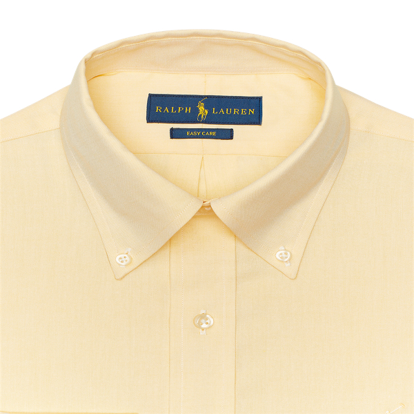 Custom Fit Oxford Shirt Polo Ralph Lauren in Yellow/White 3