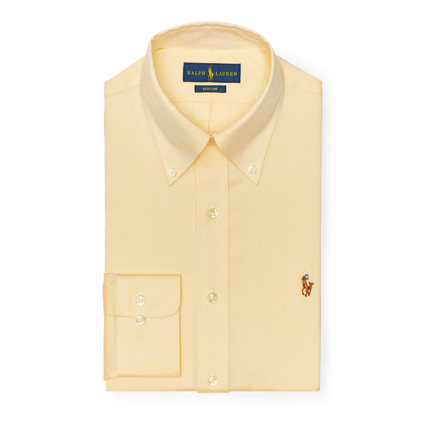 Custom Fit Oxford Shirt Polo Ralph Lauren in Yellow/White 4
