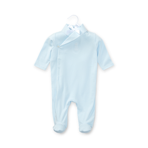 Grenouill&egrave;re en interlock de coton Baby Boy en 1