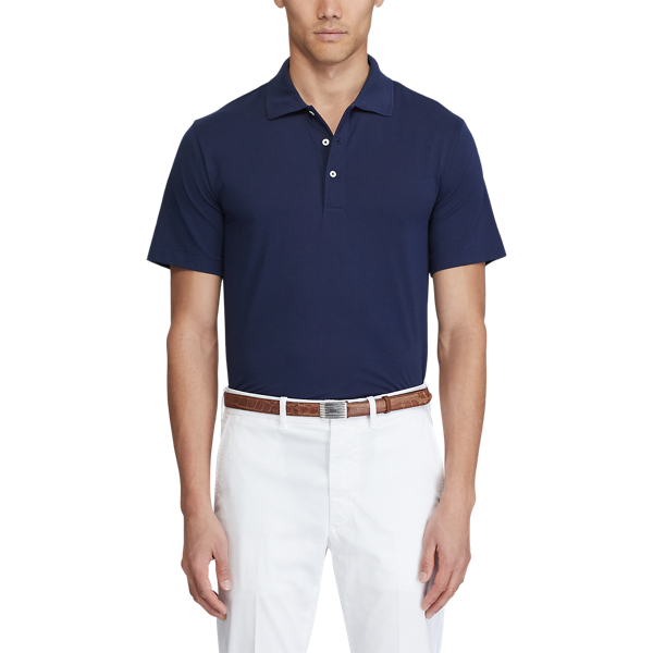 Polo Active-Fit Performance Polo Golf en Marine raffin&eacute; 3