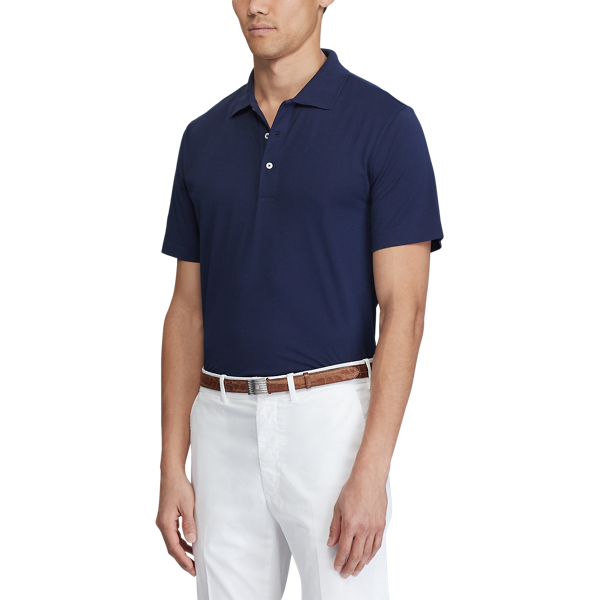 Polo Active-Fit Performance Polo Golf en Marine raffin&eacute; 5