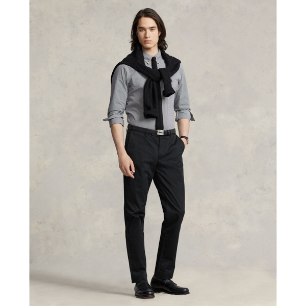 Chemise classique &agrave; carreaux Polo Ralph Lauren en Black/White 4