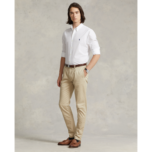 White Slim Fit Poplin Shirt Polo Ralph Lauren 4