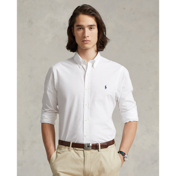 White Slim Fit Poplin Shirt Polo Ralph Lauren 1