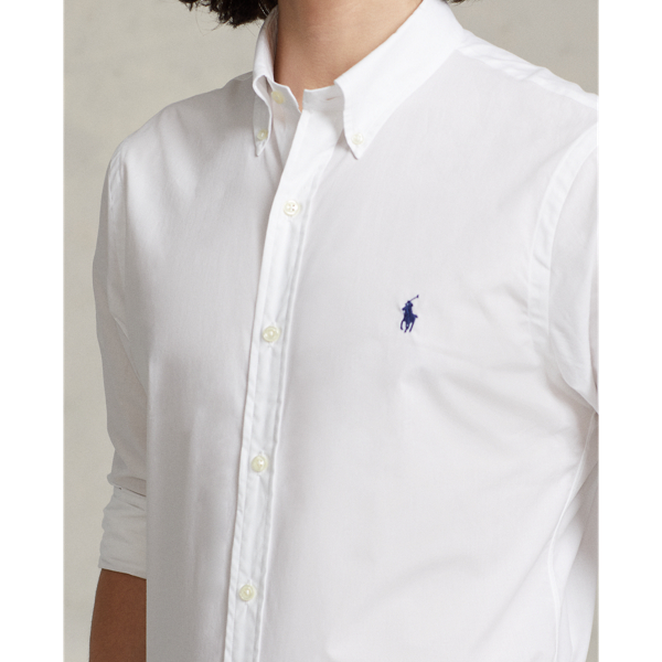 White Slim Fit Poplin Shirt Polo Ralph Lauren 6