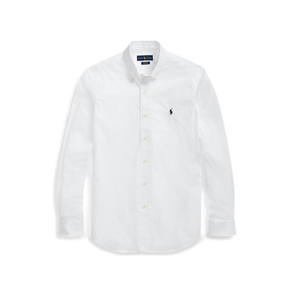 White Slim Fit Poplin Shirt Polo Ralph Lauren 2