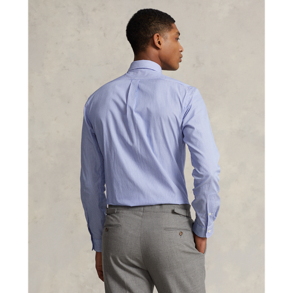 Slim-Fit Popelinehemd mit Streifen Polo Ralph Lauren in Blue/White Hairline 5