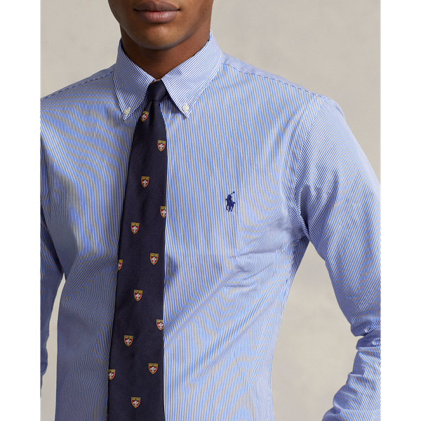 Slim-Fit Popelinehemd mit Streifen Polo Ralph Lauren in Blue/White Hairline 6