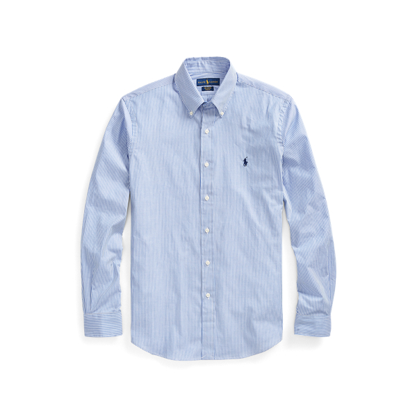 Slim-Fit Popelinehemd mit Streifen Polo Ralph Lauren in Blue/White Hairline 2
