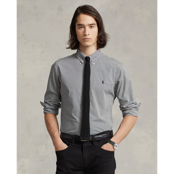 Ralph lauren black poplin shirt online