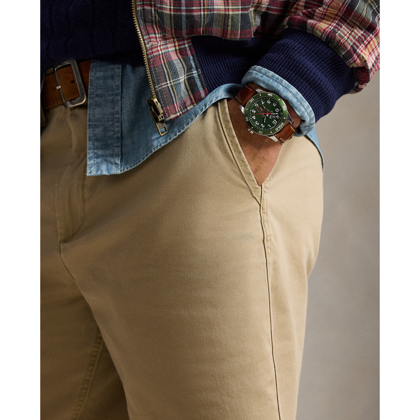 Мужские шорты Polo Ralph Lauren 10-Inch Relaxed Fit Chino, цвет: Рыжевато-коричневый — фото 3