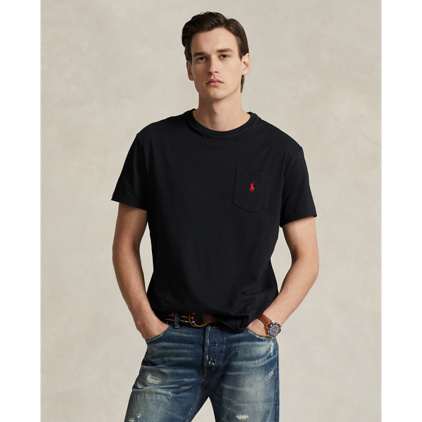 Ralph lauren black t shirt red logo online