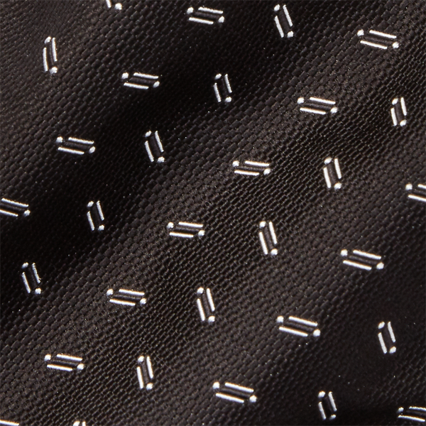 Black Macclesfield Silk Tie Purple Label 3