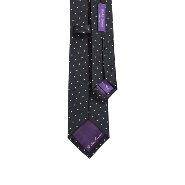 Navy Polka-Dot Silk Tie Purple Label 2