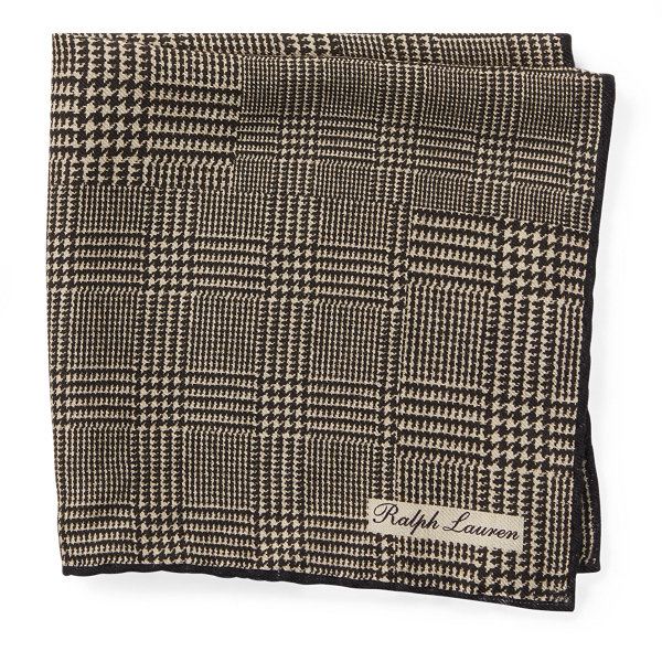 Patchwork Plaid Pocket Square Purple Label 1