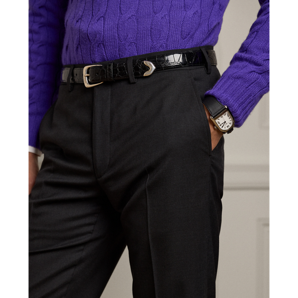 パンツ Polo RalphLauren Wool Serge 2tuck Slacks Gregory Hand-Tailored Wool Serge Trouser | Ralph Lauren