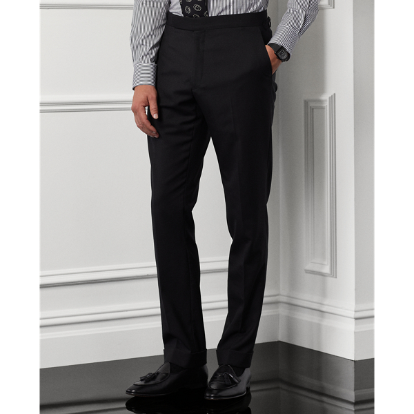 【極美品】チャップスラルフローレン タキシードスーツ 切替 ウール ブラック M 極美品】チャップスラルフローレン タキシードスーツ 切替 ウール