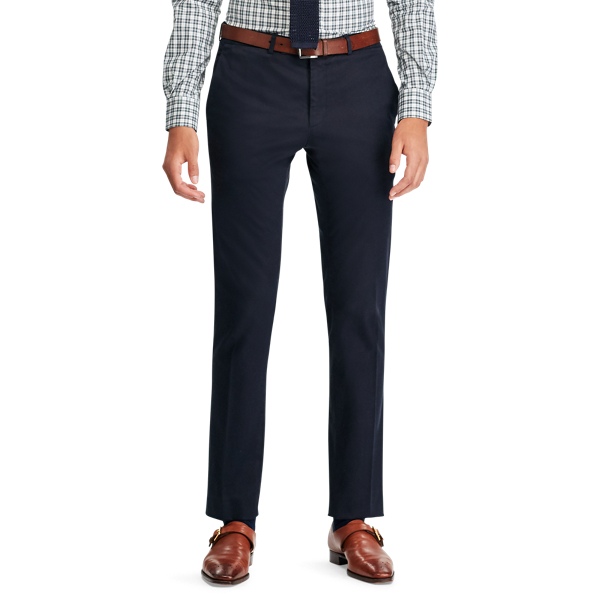 Adirondack Navy Slim Fit Stretch Twill Trouser Purple Label 4