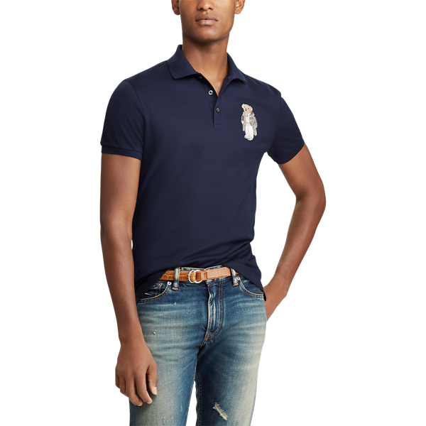 【関税&送料込】Polo Ralph Lauren Polo Bear Custom Slim-Fit Custom Slim Polo Bear Piqué Polo Shirt