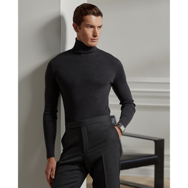 Slim Fit Rib-Knit Wool Jumper
