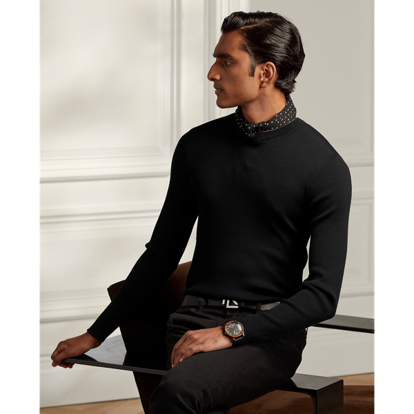 Slim Fit Rib-Knit Wool Sweater for Men | Ralph Lauren