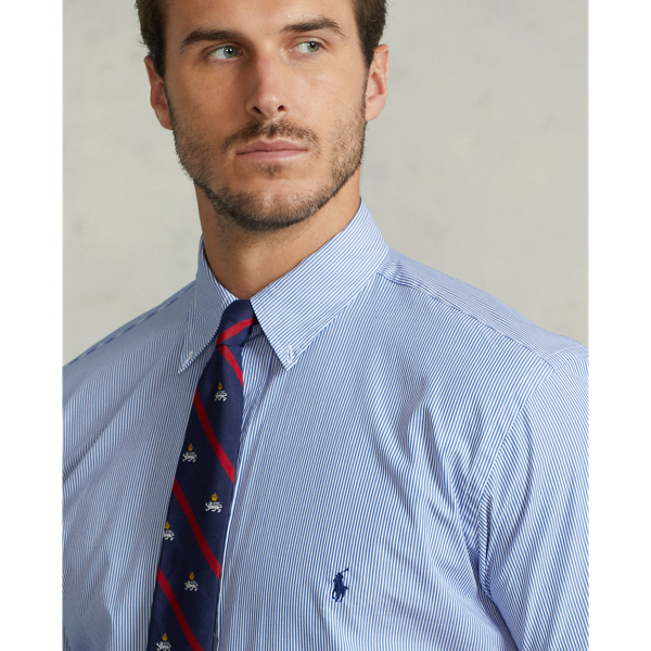 Blue/White Hairline Striped Poplin Shirt Big & Tall 6