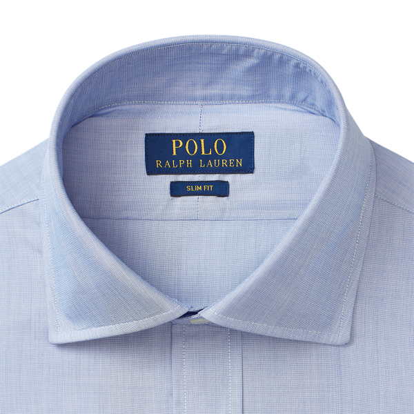 Mediterranean Blue Slim Fit Poplin Shirt Polo Ralph Lauren 8
