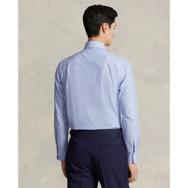 Mediterranean Blue Slim Fit Poplin Shirt Polo Ralph Lauren 5