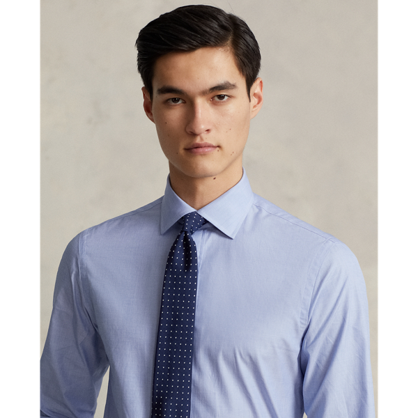 Mediterranean Blue Slim Fit Poplin Shirt Polo Ralph Lauren 6