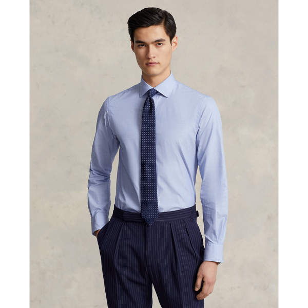 Mediterranean Blue Slim Fit Poplin Shirt Polo Ralph Lauren 7