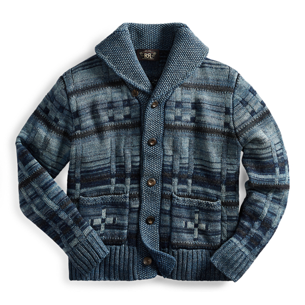 Indigo Cotton-Blend Cardigan RRL 1