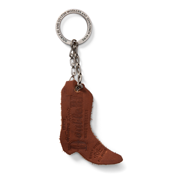 Porte-cl&eacute; botte en daim RRL en 1
