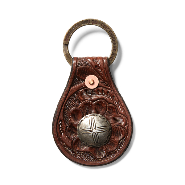 Tooled Leather Key Fob