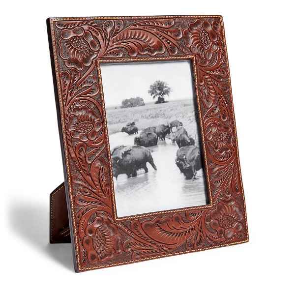 Hand-Tooled Leather Frame RRL in 1