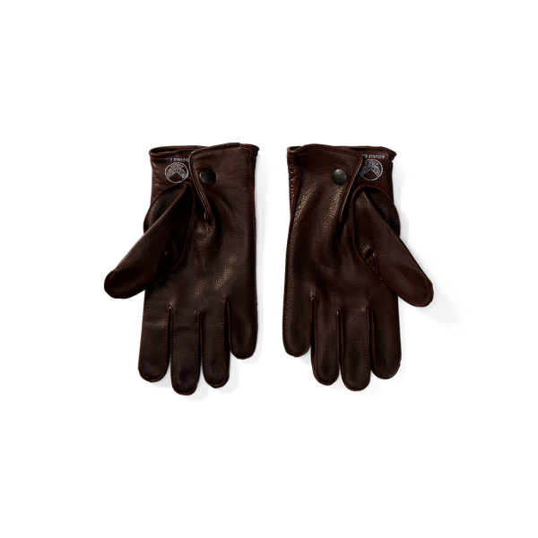 Vintage Brown Cashmere-Lined Leather Gloves RRL 2