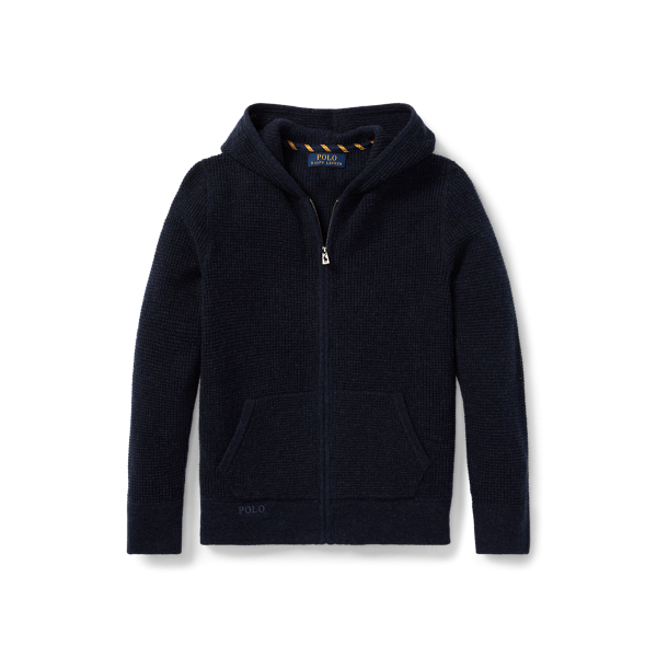 Sweat &agrave; capuche zipp&eacute; en cachemire Boys 6-14 Years en 1
