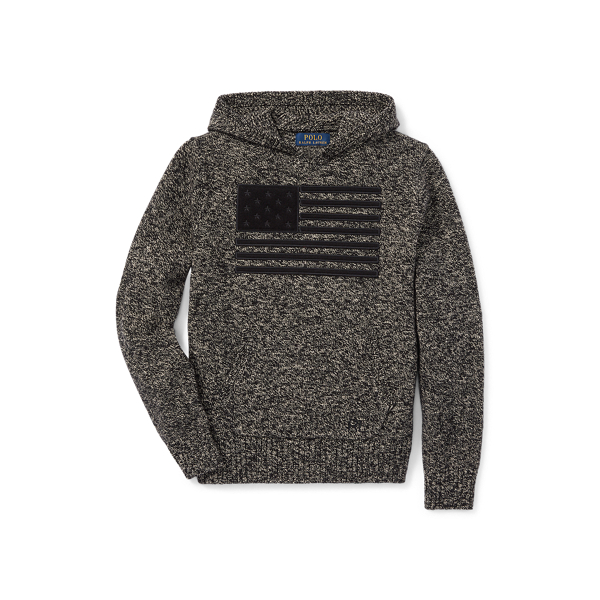 Flag Merino-Blend Hoodie Boys 6-14 Years em 1
