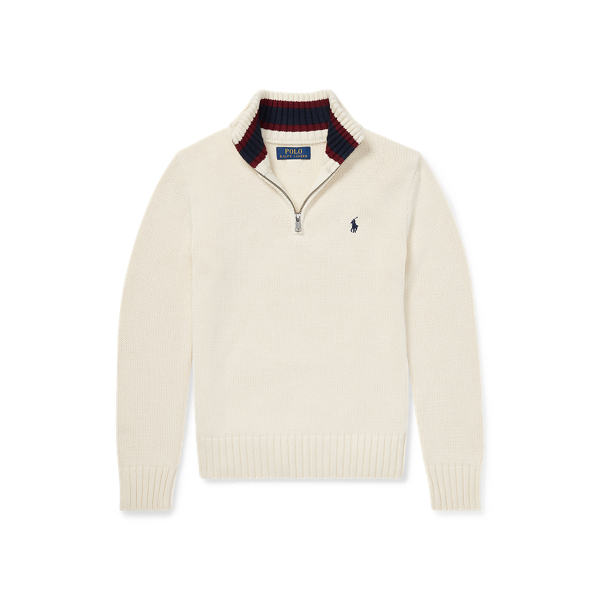 Cotton Half Zip Jumper