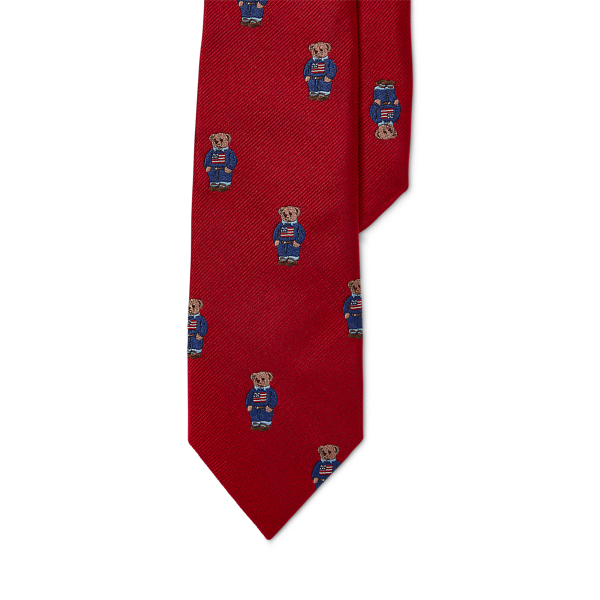 Polo Bear Silk Twill Tie